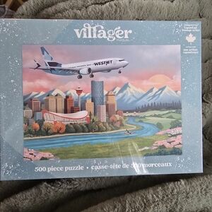 Villager Cityscape Puzzle with Calgary Scenic Art . Special limited edition.